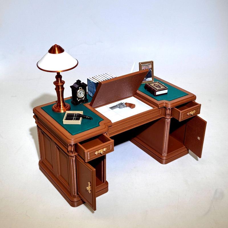 Office Furniture And Desks - 1:12 Maßstab Puppenhaus Mini Vintage Bürostuhl-Set
