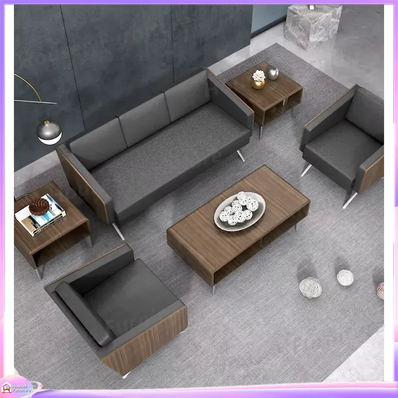 Office Furniture Wholesale - Modernes 3-Sitzer Bürosofa aus Leder, Wartezimmermöbel,