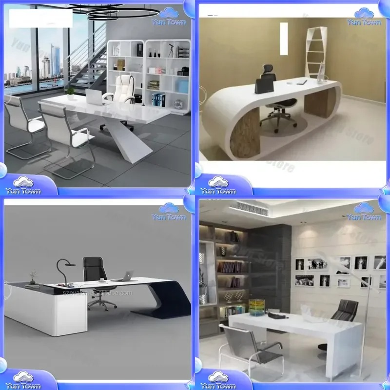 Office Furniture Custom - Bürotisch für moderne Büromöbel, Chefschreibtisch, weiß,