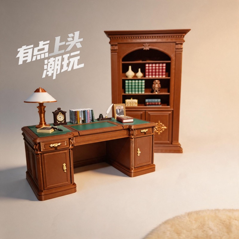 Office Furniture Wholesale - Original 1/12 Miniatur Vintage Amerikanischer Bürostuhl-Set