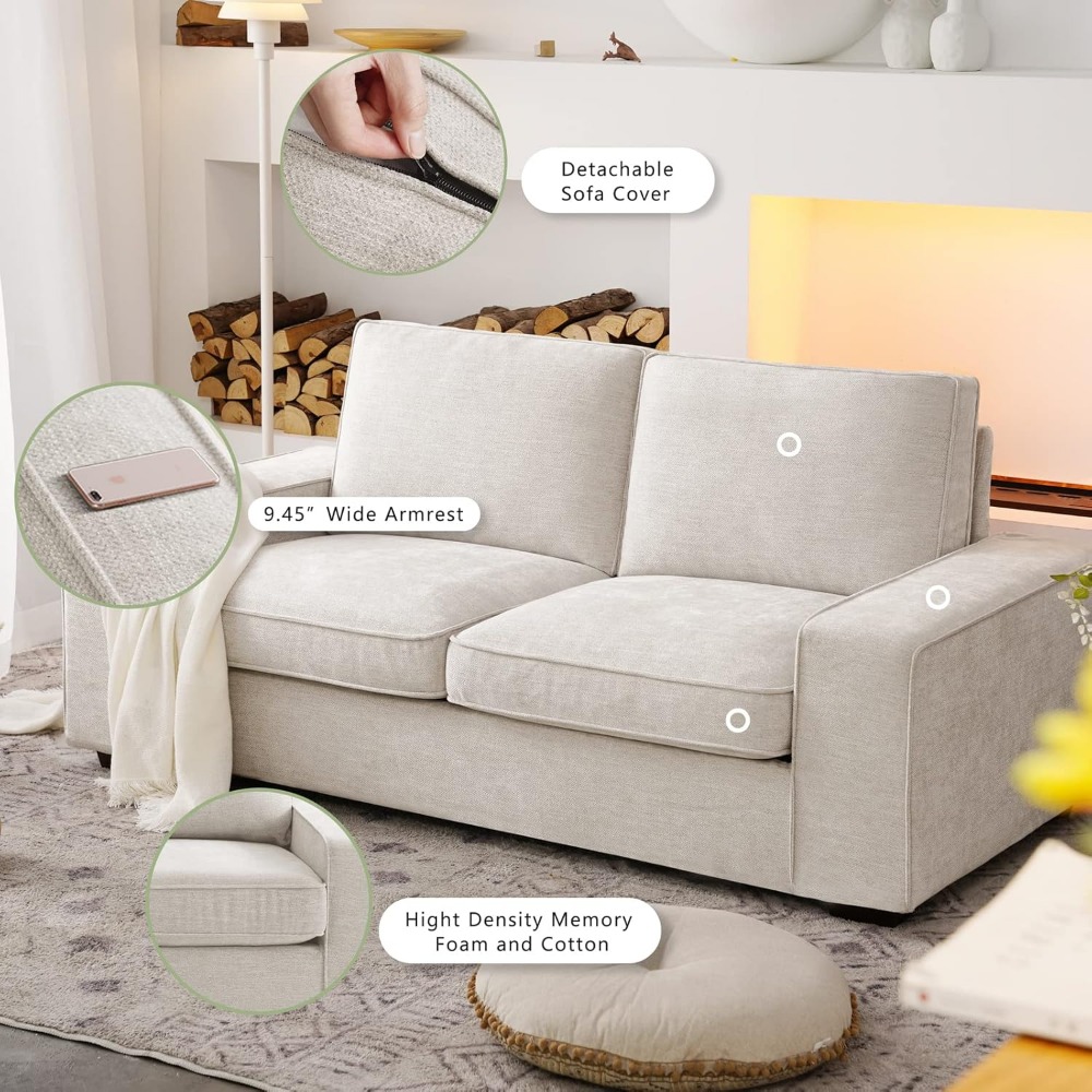 Modernes 88-Zoll-Sofa, Chenill – Office Furniture Removal Bewertung und Preis