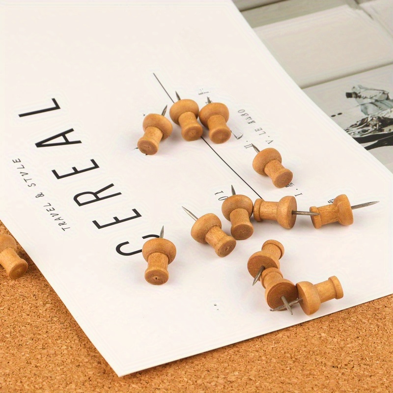 Dekorative Holz-Reißzwecken -  – Bulletin Board Cork Bewertung und Preis