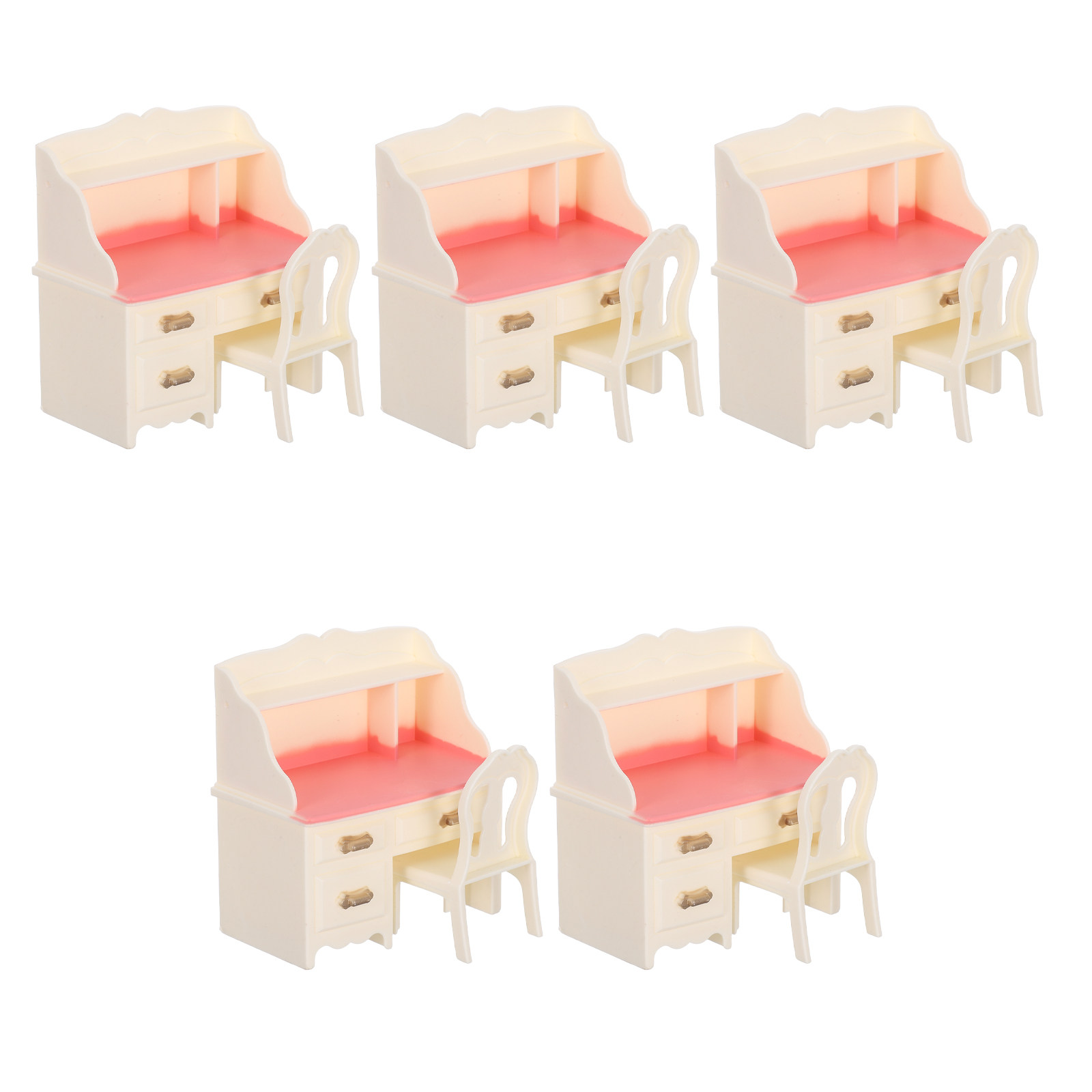 5 Sets Miniatur-Puppenhausmöbe – Office Furniture And Desks Bewertung und Preis