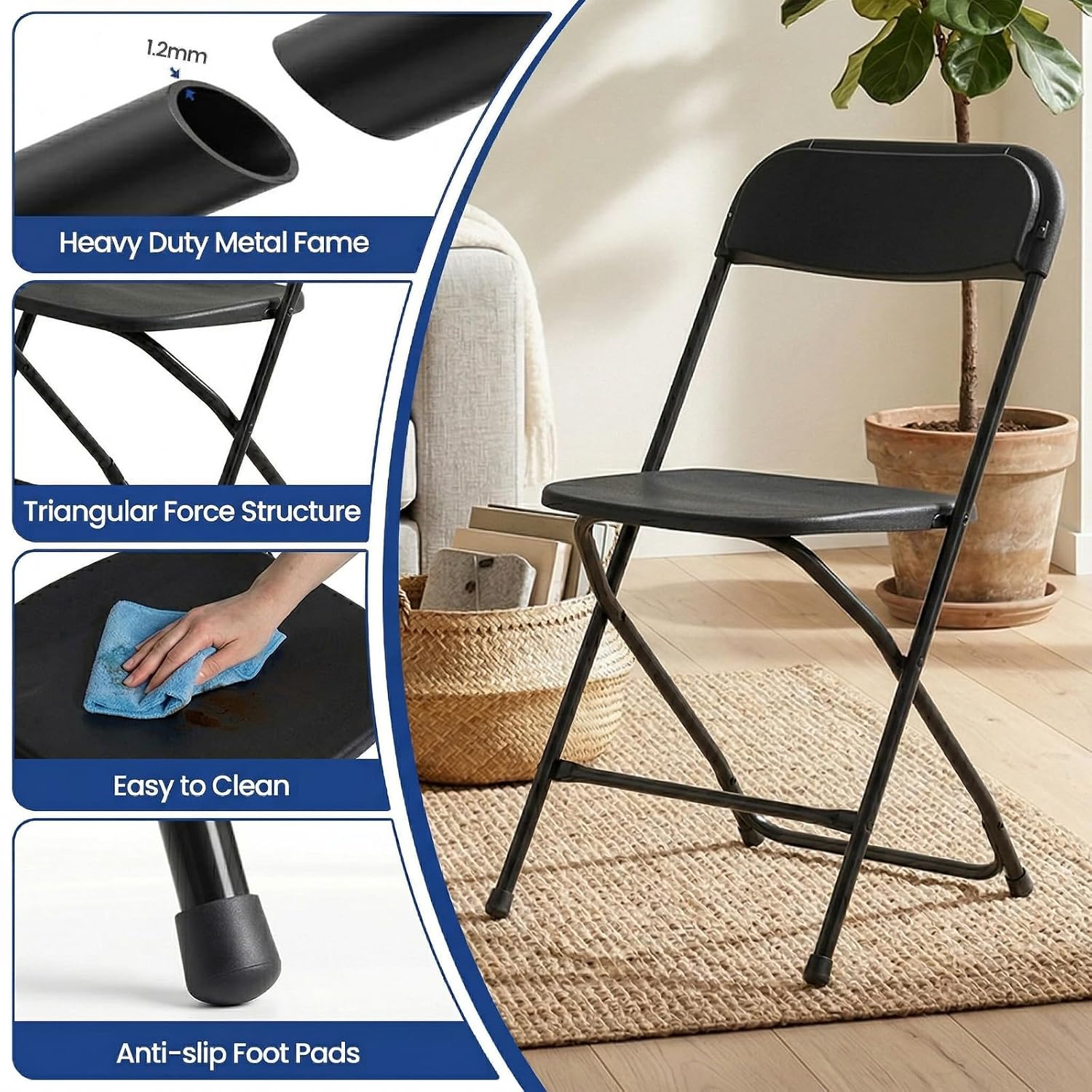 Schwarzer Klappstuhl mit Metal – Office Furniture Custom Bewertung und Preis